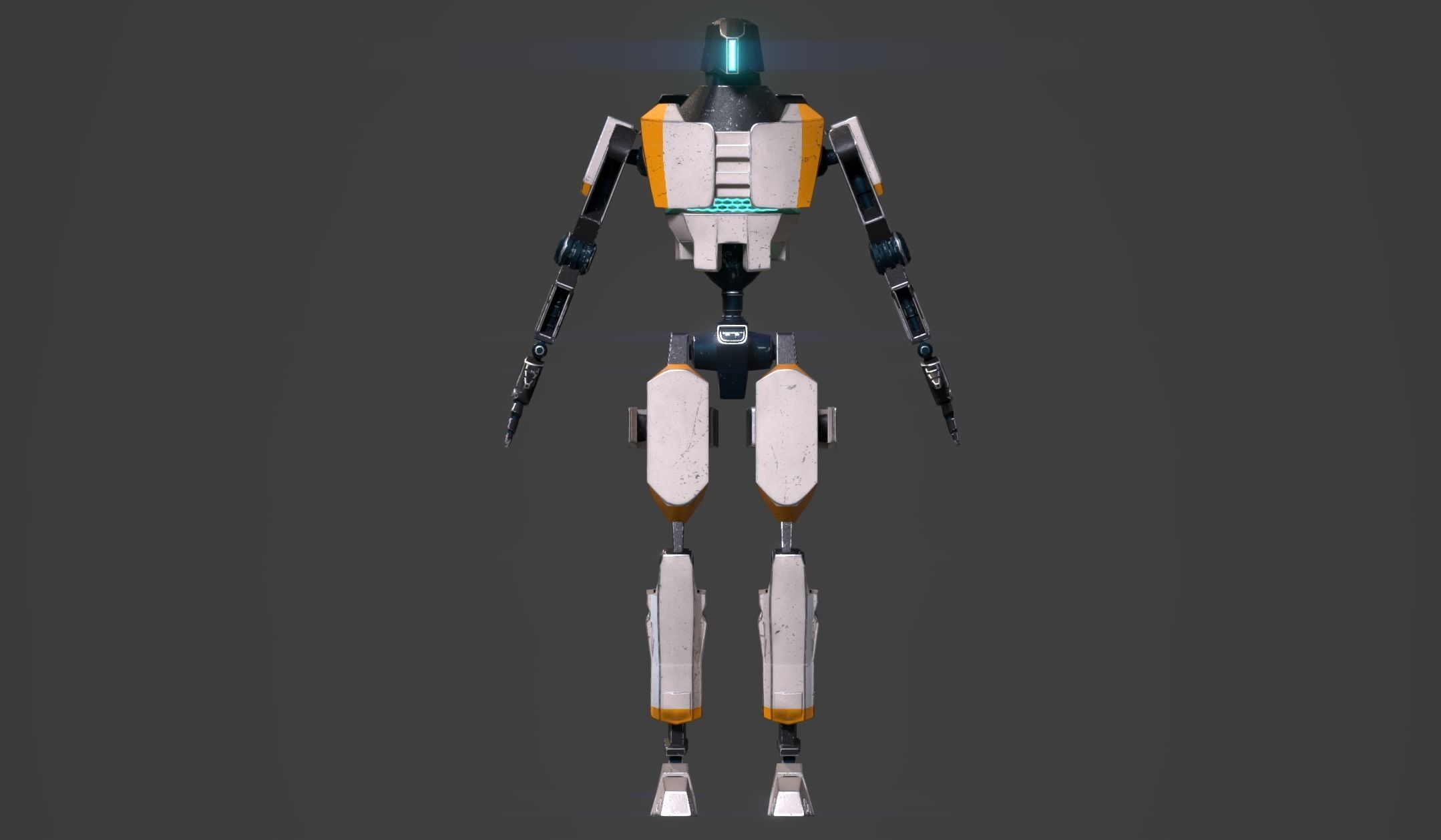 Elite Assault Droid Low-poly 3D model_3