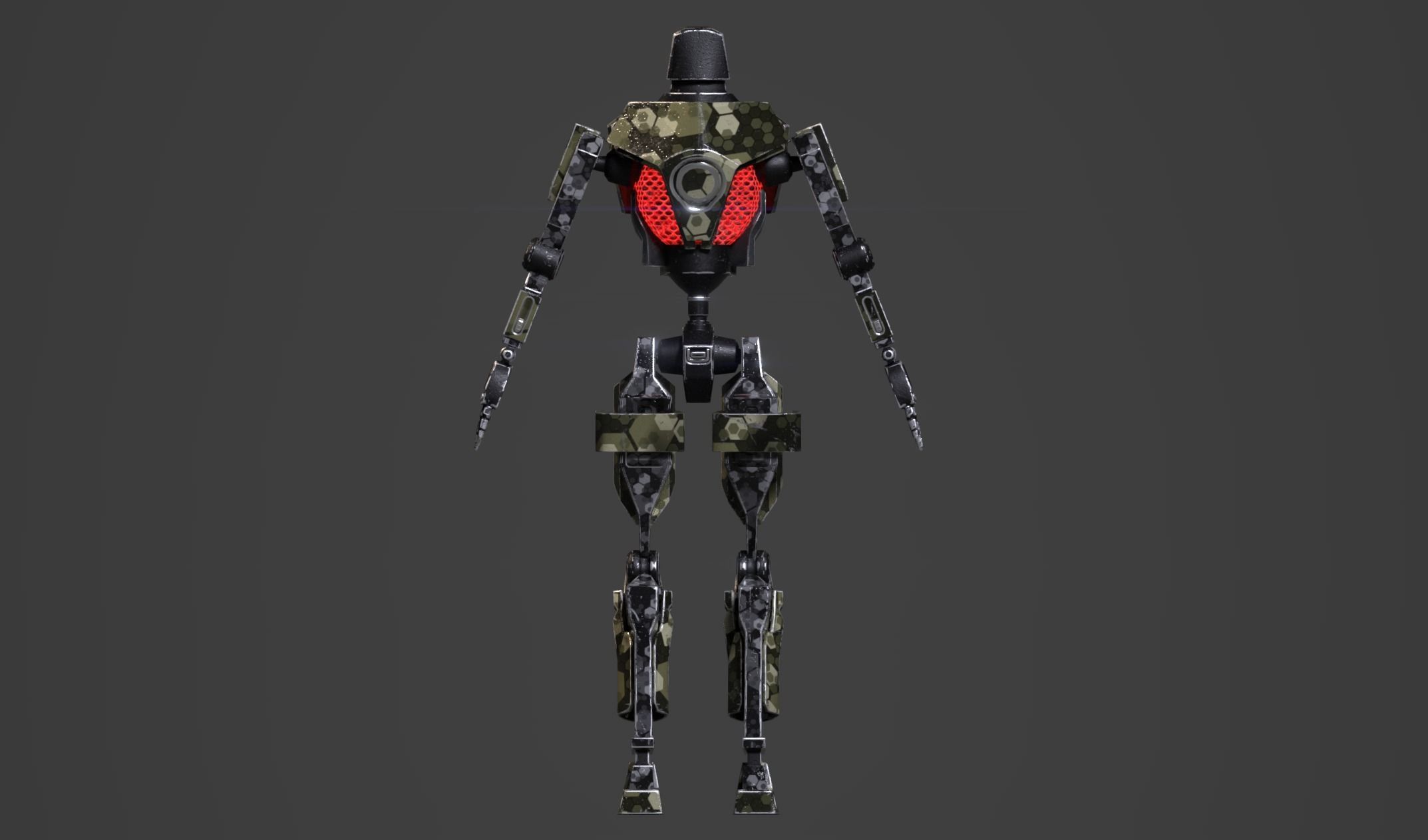 Elite Assault Droid Low-poly 3D model_6