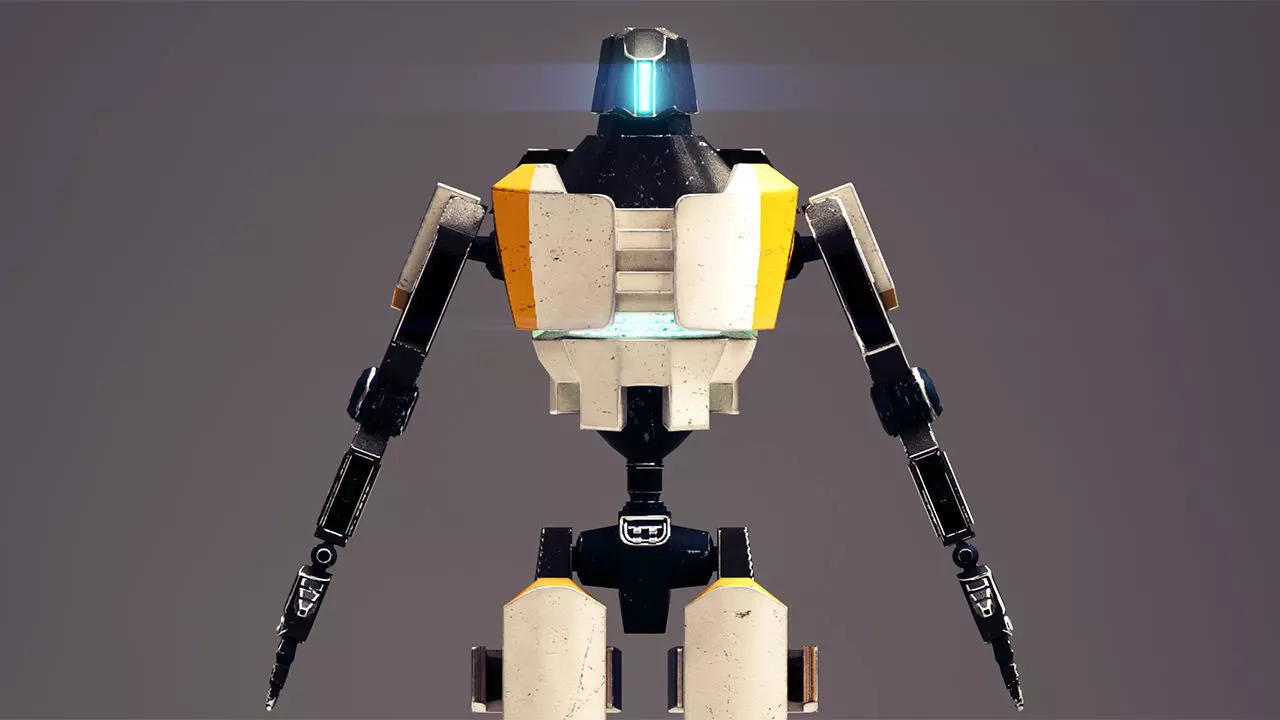 Elite Assault Droid Low-poly 3D model_0