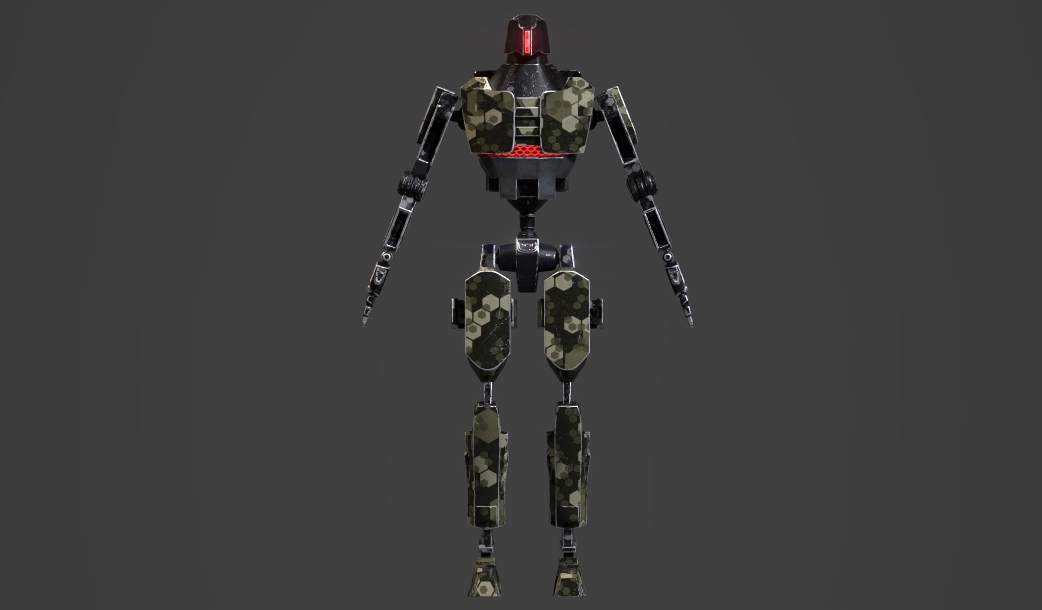 Elite Assault Droid Low-poly 3D model_5