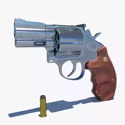 SW-686-GUN revolver Low-poly 3D model