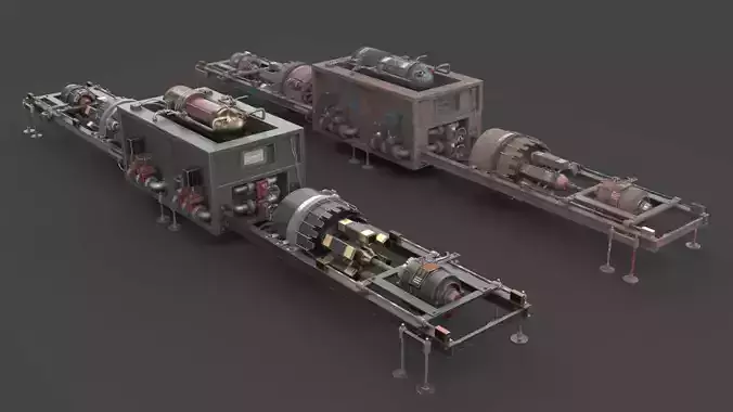 Machinery device Free low-poly 3D model