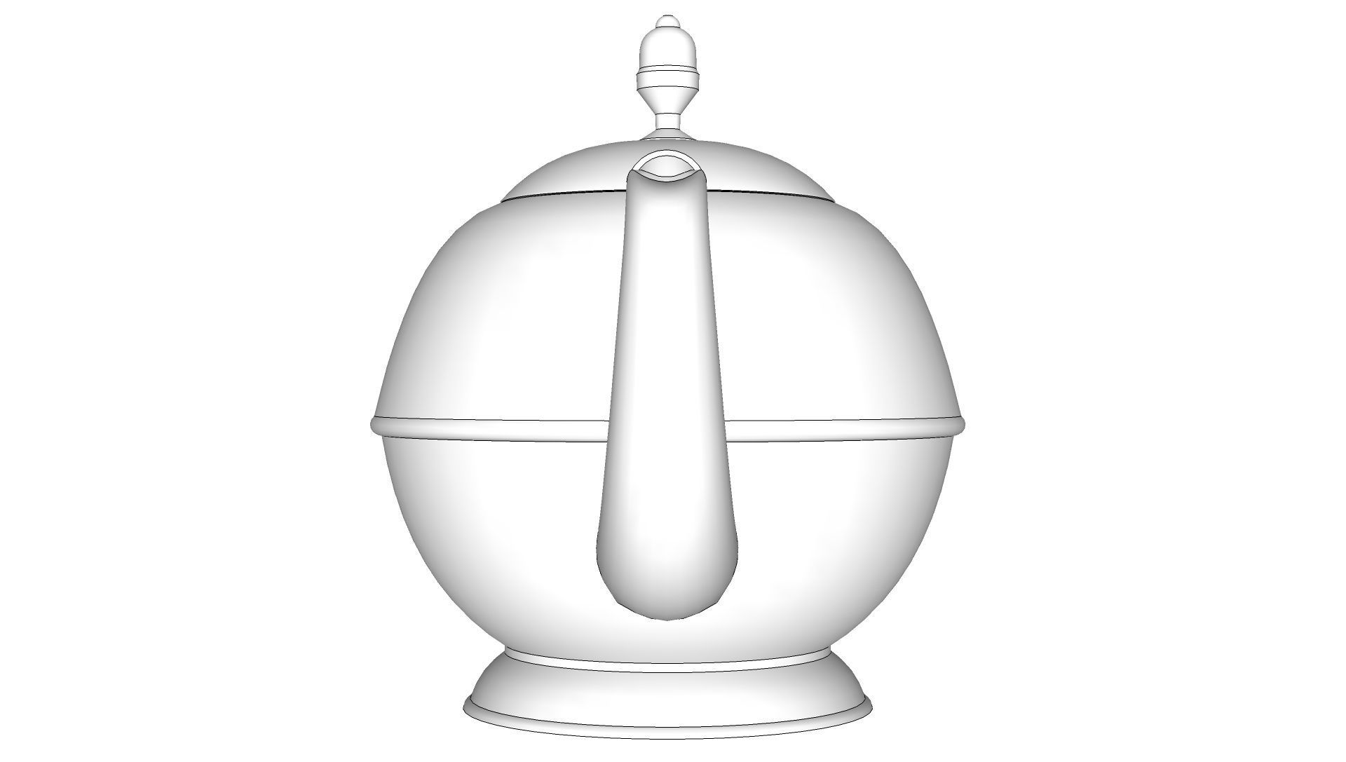 Copper Teapot 3D model_13