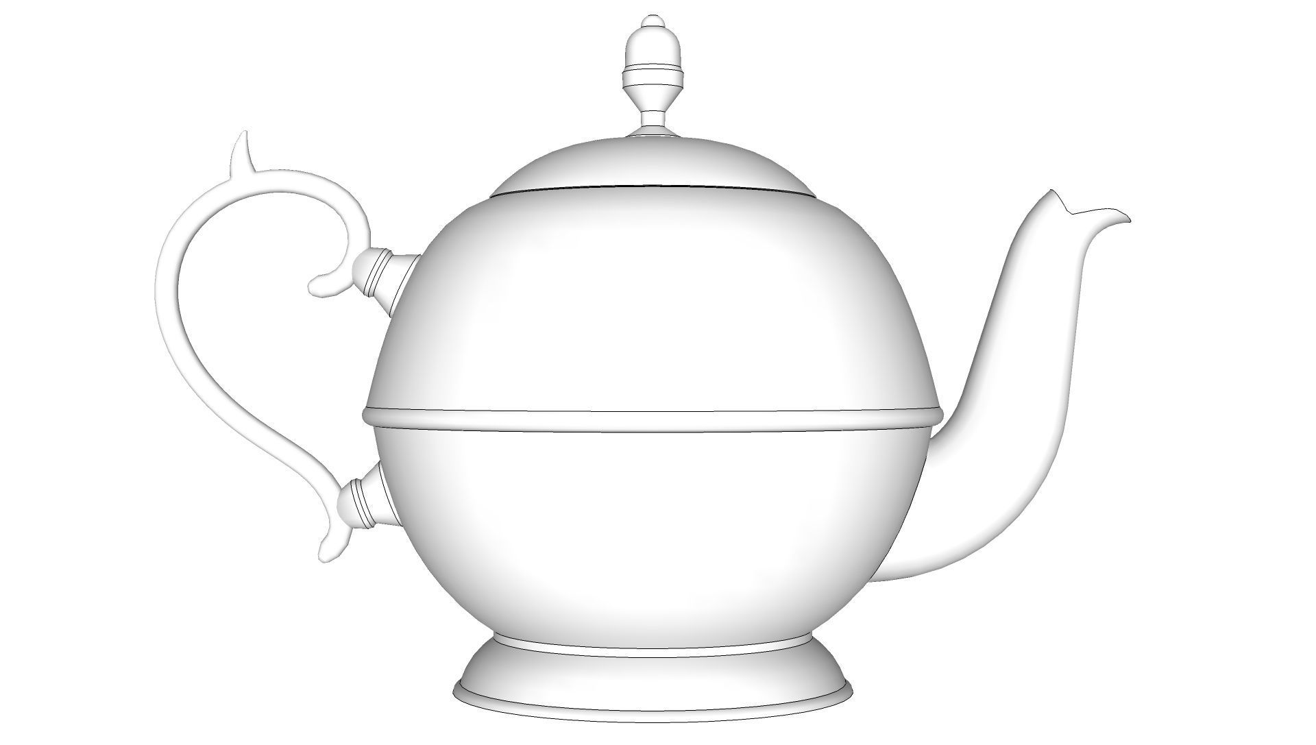 Copper Teapot 3D model_11