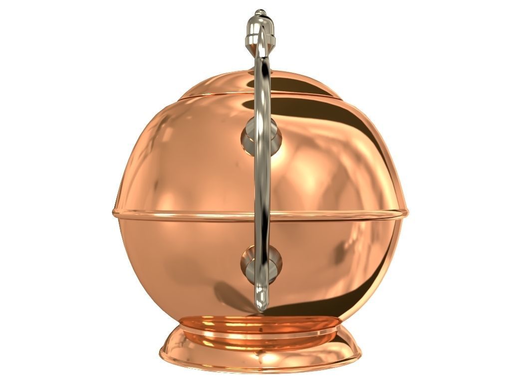 Copper Teapot 3D model_6