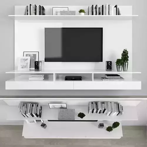 Tv stand Low-poly 3D model
