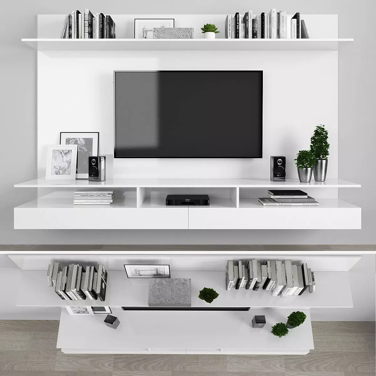 Tv stand Low-poly 3D model