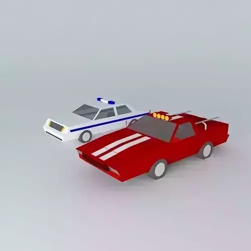 pick up muscle car Free 3D model