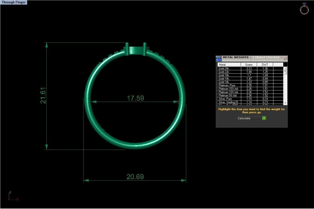 solitaire rings fancy cut 5 in 1 3D print model_21