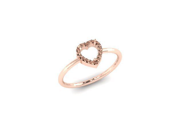 solitaire rings fancy cut 5 in 1 3D print model_7