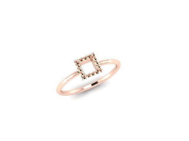 solitaire rings fancy cut 5 in 1 3D print model_15