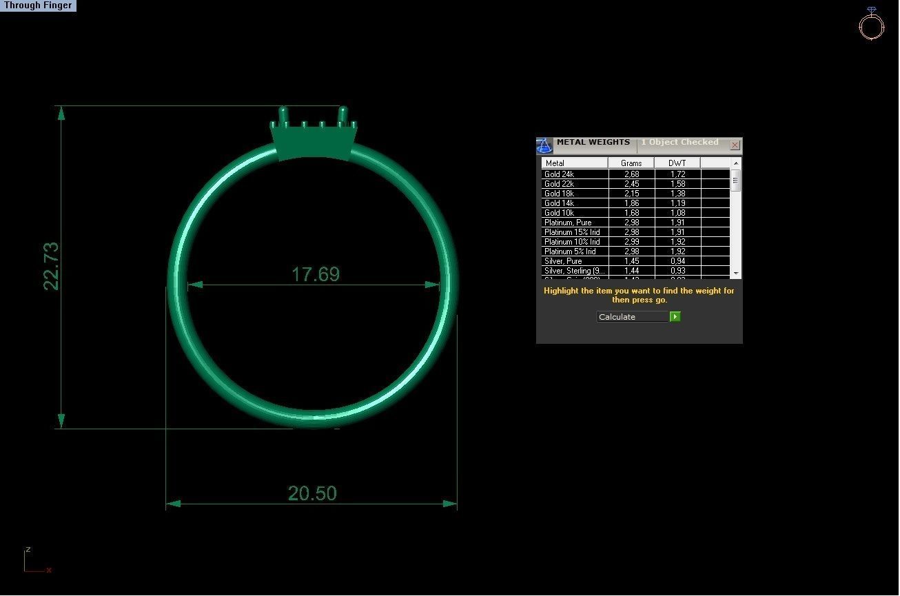 solitaire rings fancy cut 5 in 1 3D print model_17