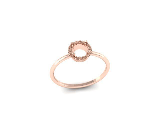 solitaire rings fancy cut 5 in 1 3D print model_11