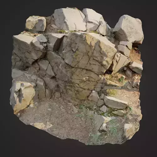 3d scanned cliff face H