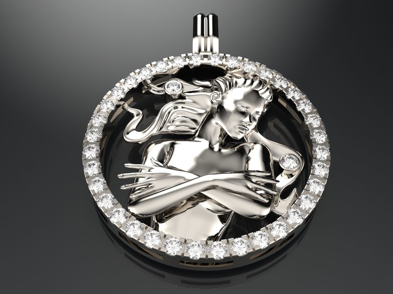Pendant  Virgo 3D print model_1