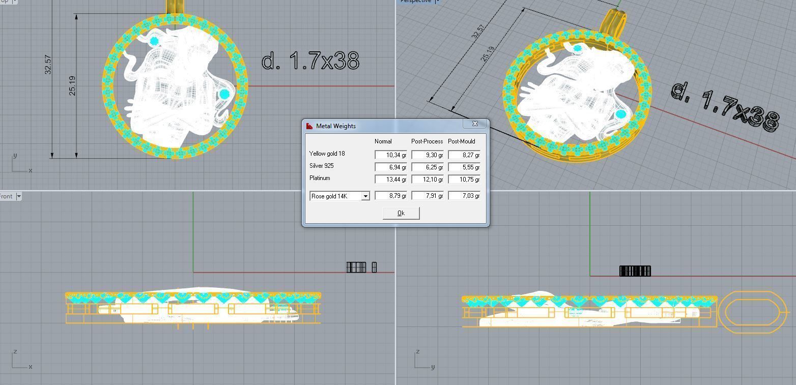 Pendant  Virgo 3D print model_3