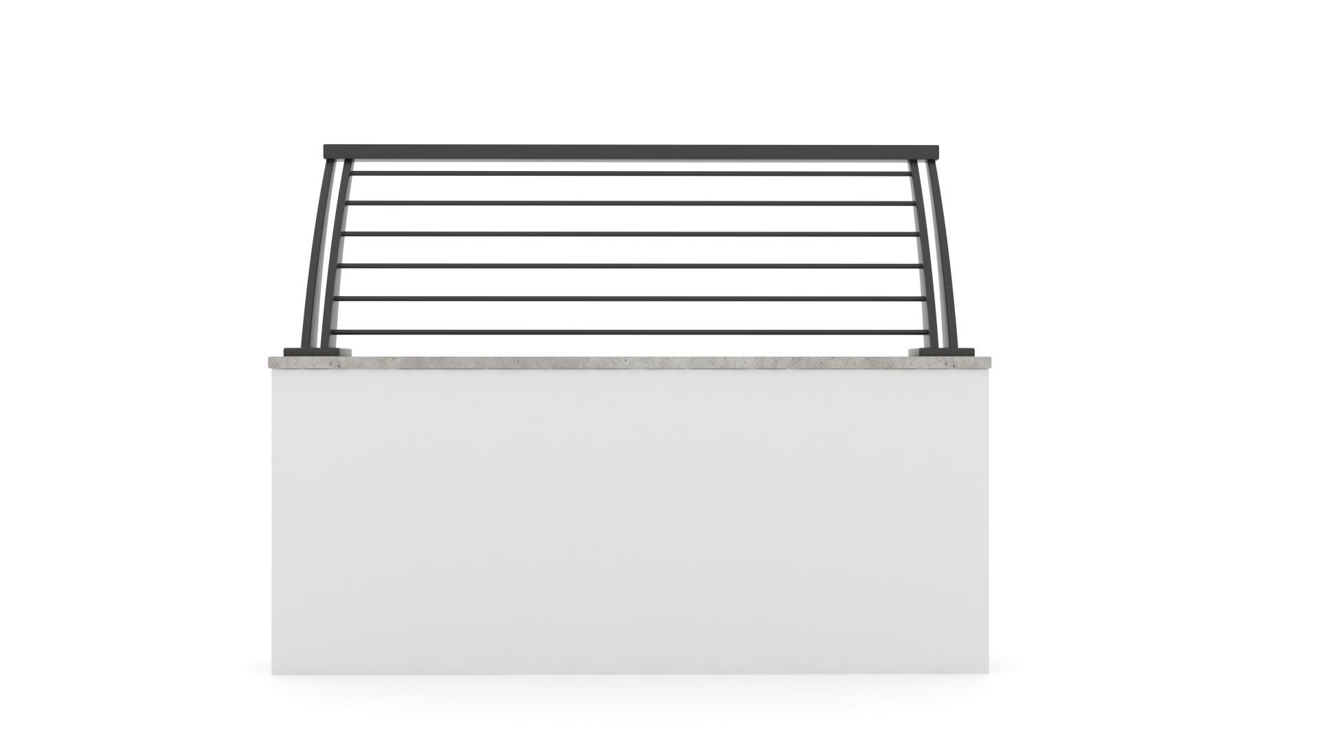 Metal Garden Fence and Walls 3D model_1