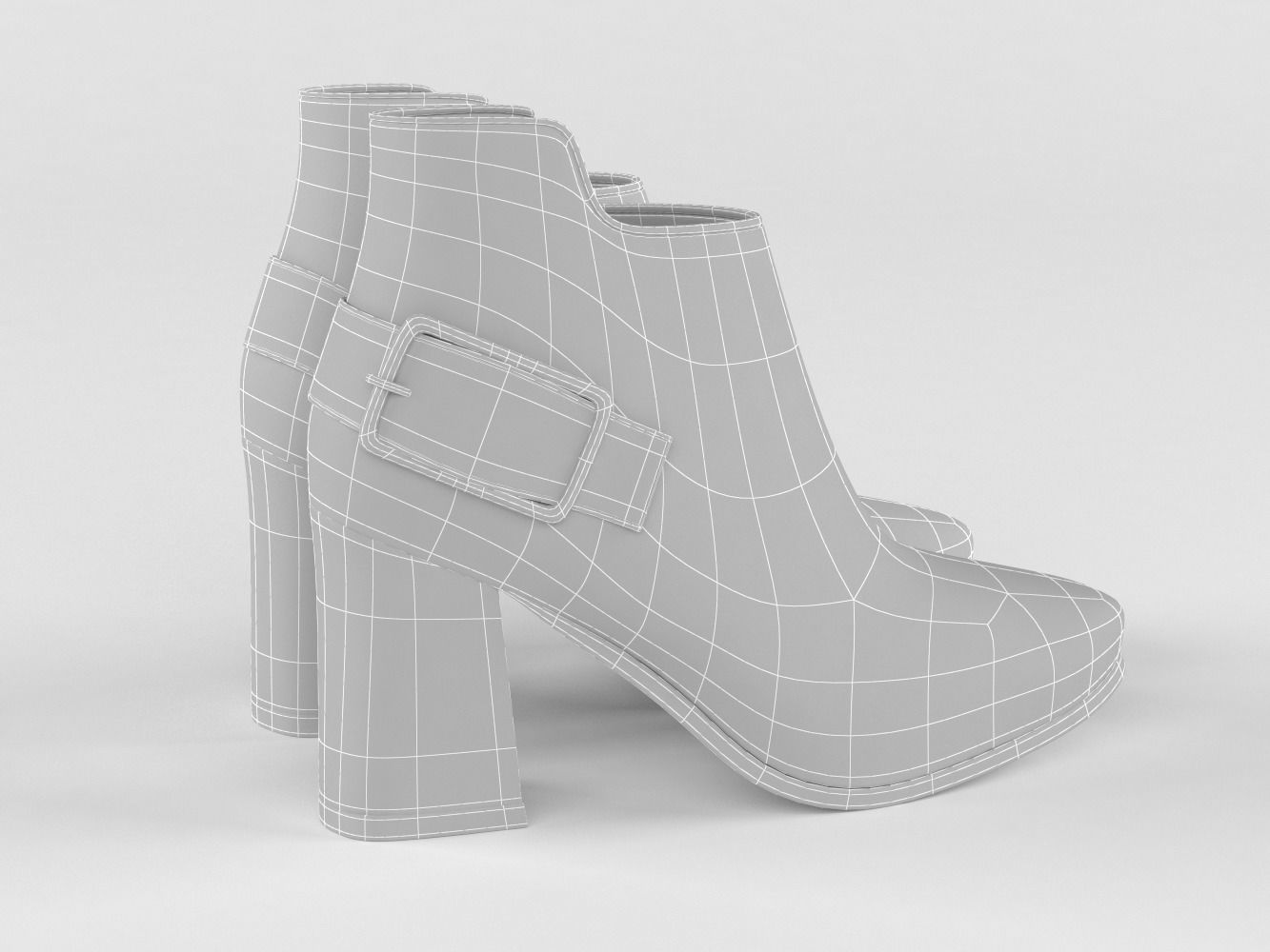 High Heels Womens Shoes 3D model_10