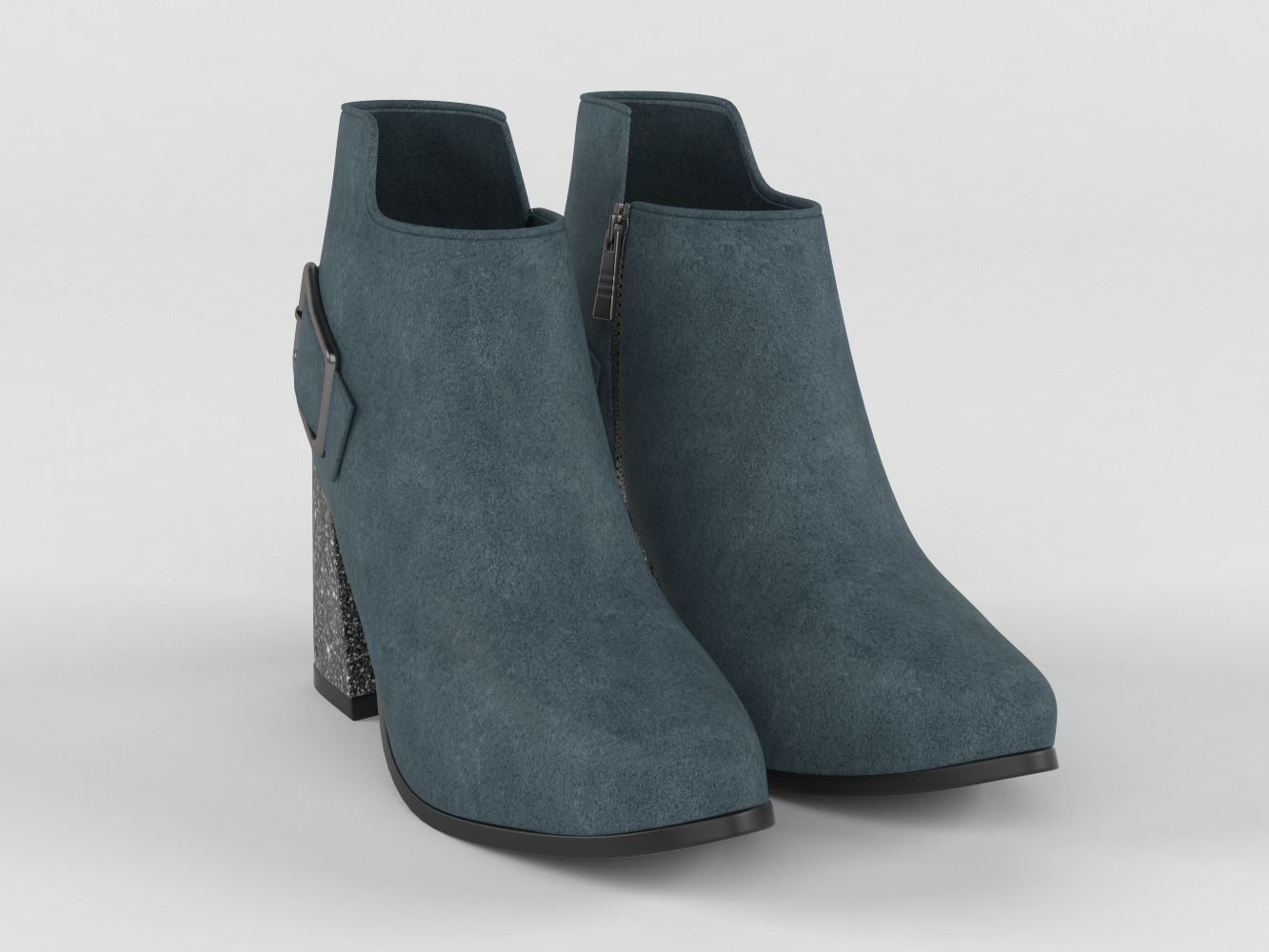 High Heels Womens Shoes 3D model_5