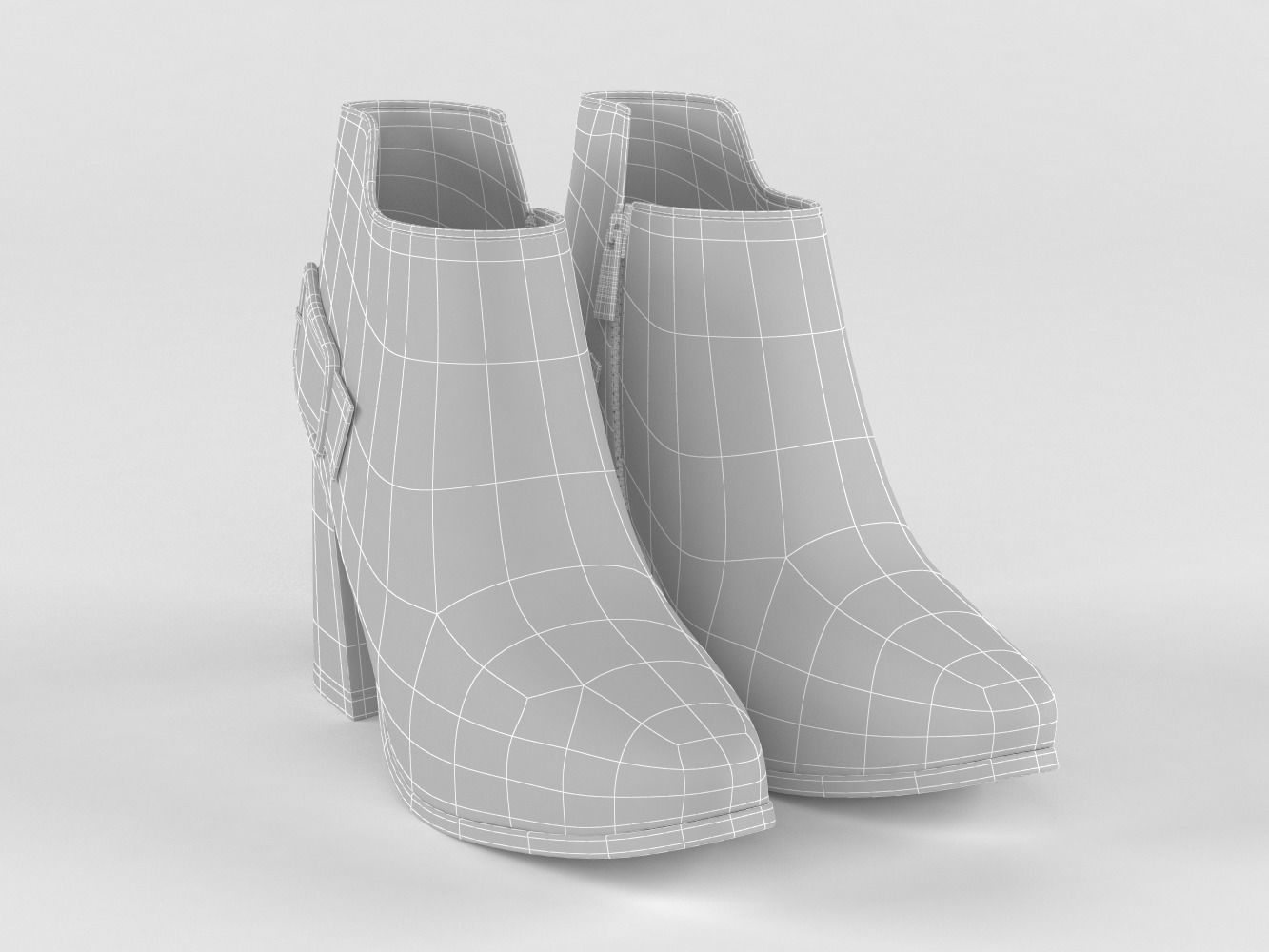 High Heels Womens Shoes 3D model_11