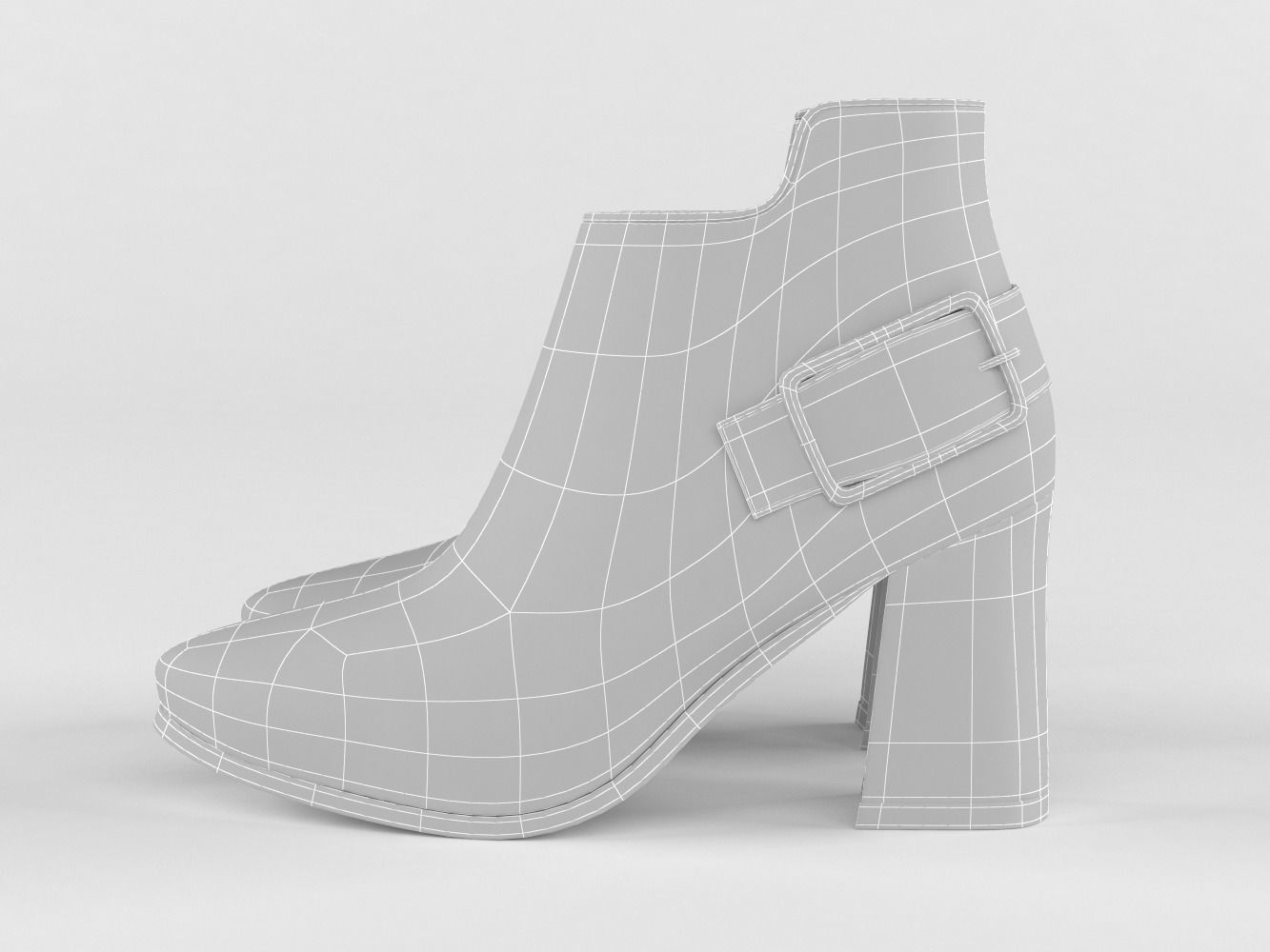High Heels Womens Shoes 3D model_8