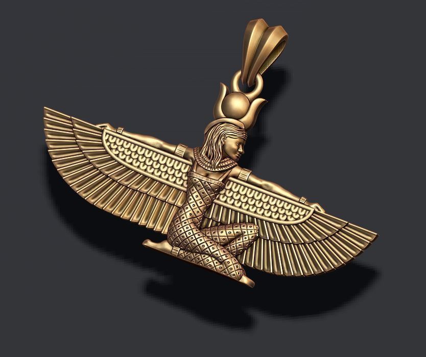 Isis pendant 3D print model_7