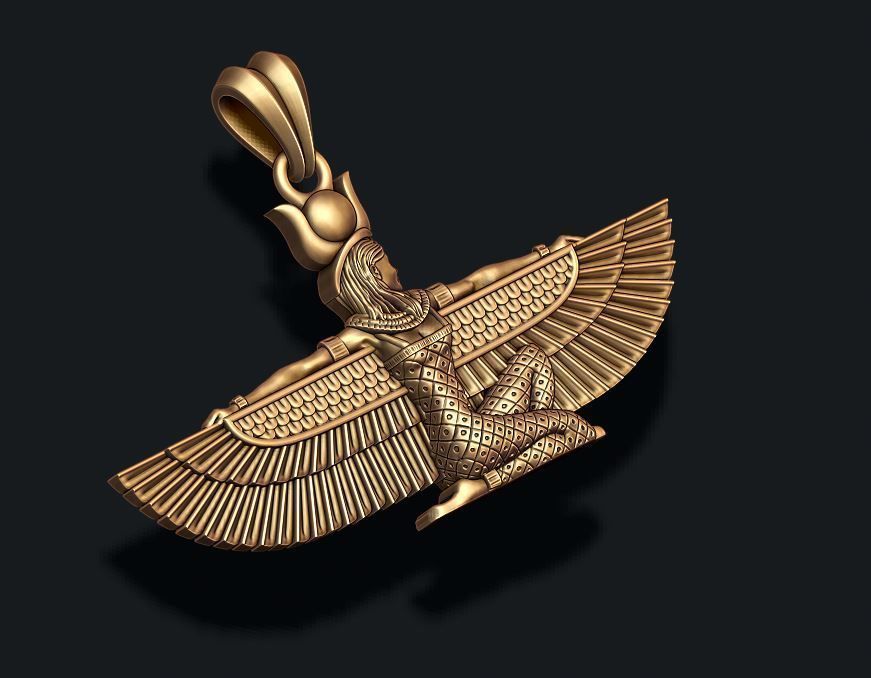 Isis pendant 3D print model_6