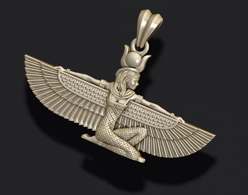 Isis pendant 3D print model_3