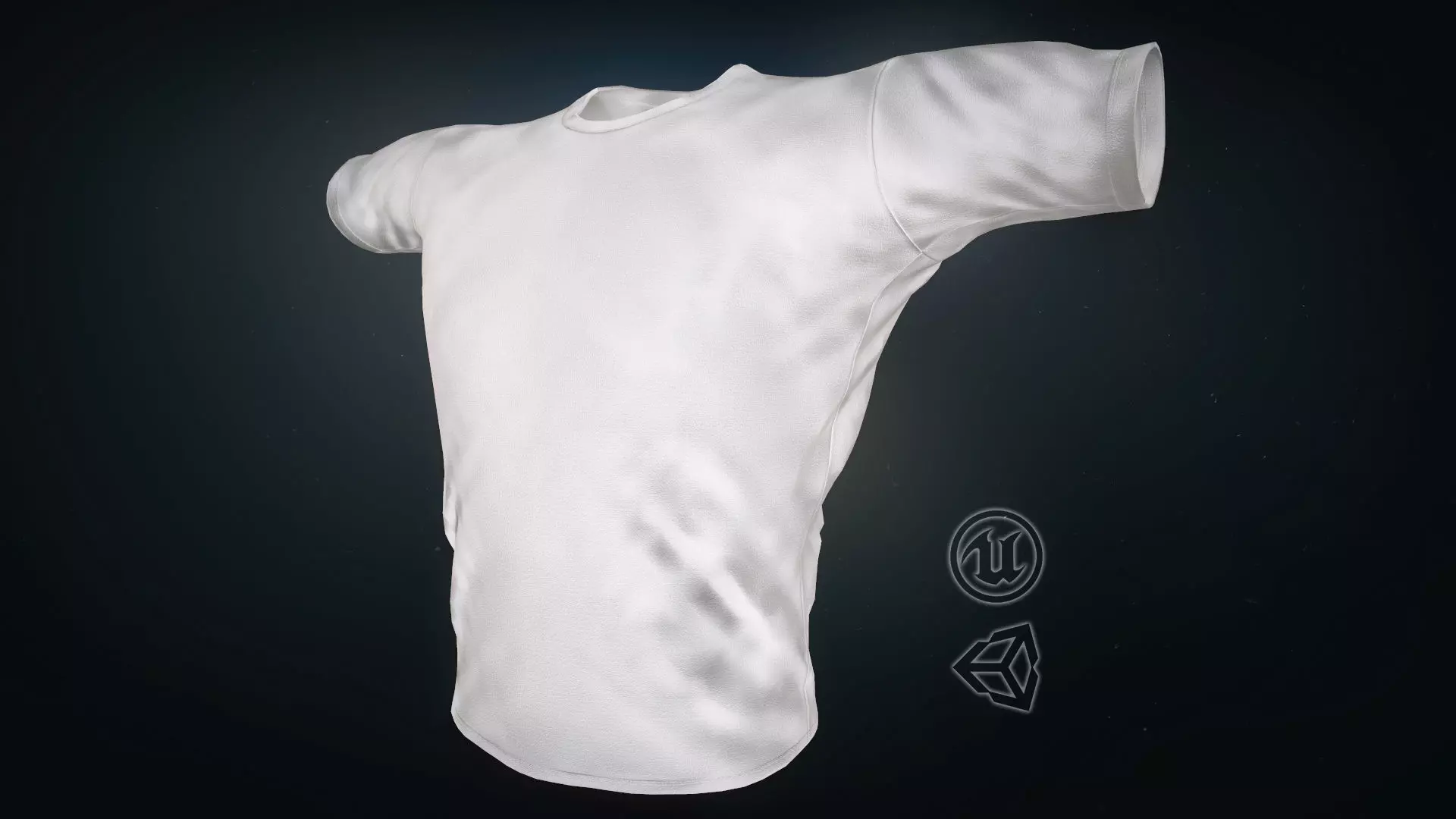 White T-Shirt Low-poly 3D model