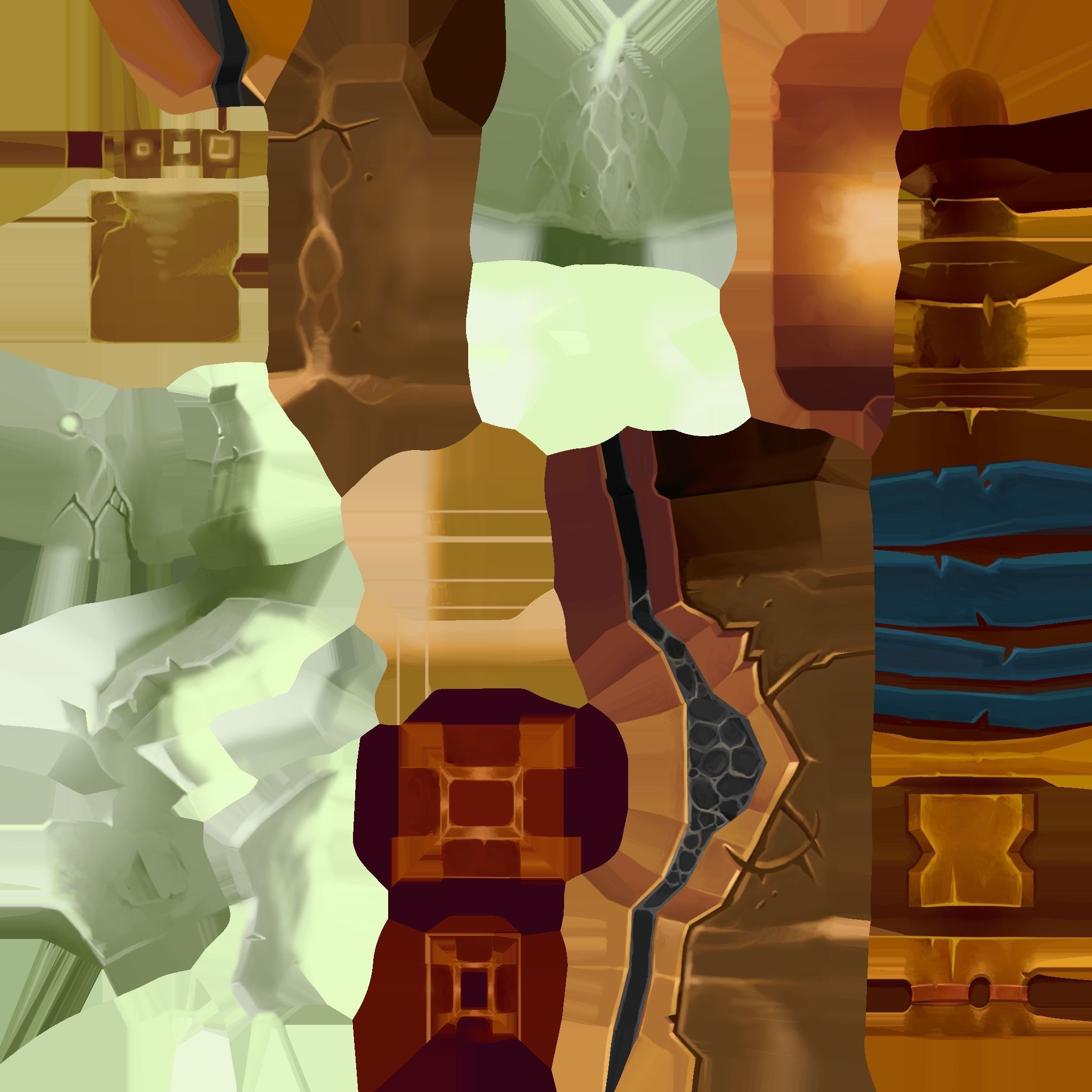 Auric 3D Character - Hand Painted - Rigged Controller  Low-poly 3D model_6