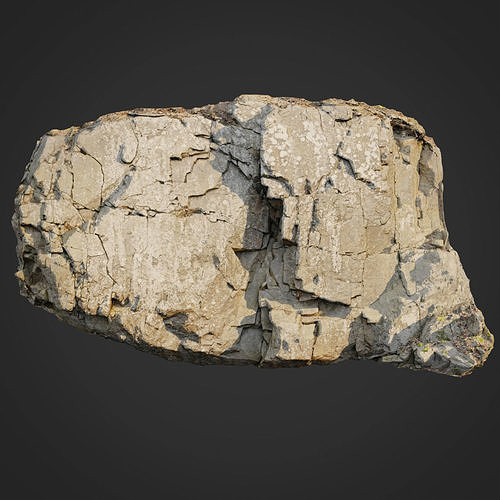 3d scanned cliff face J 3D model