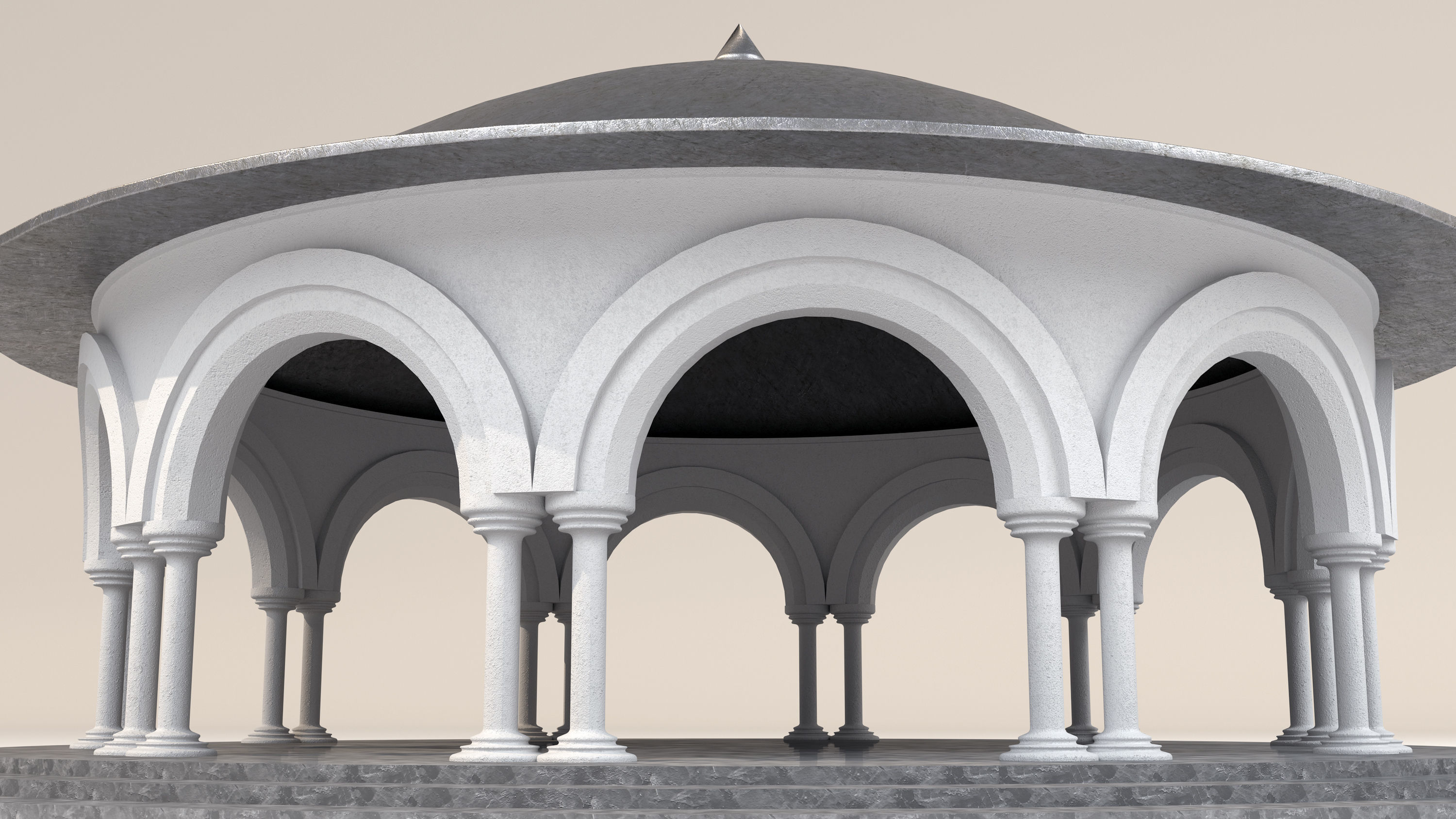 Dome architectural 3D model_2