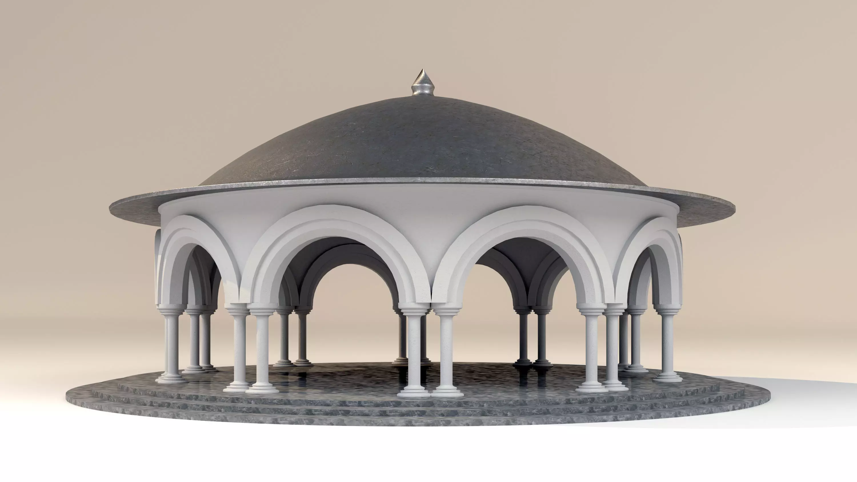 Dome architectural 3D model_0