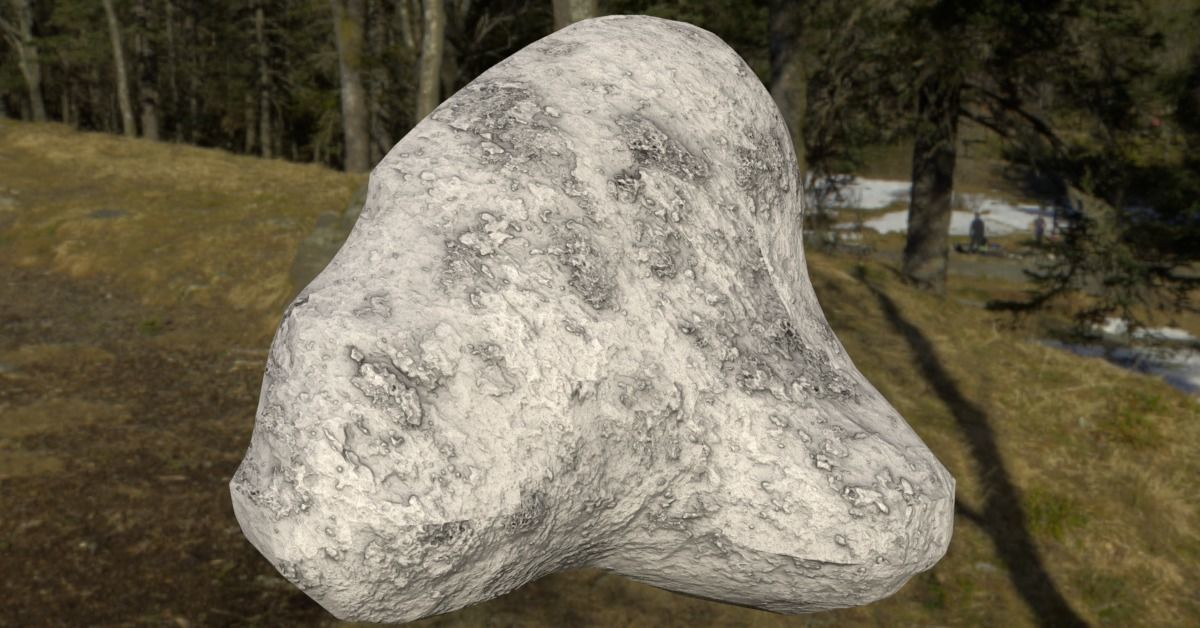 Smooth Rock Pack 1 Low-poly 3D model_2