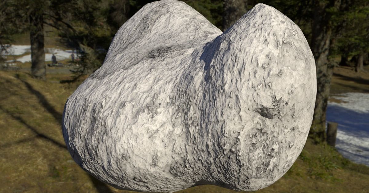 Smooth Rock Pack 1 Low-poly 3D model_10