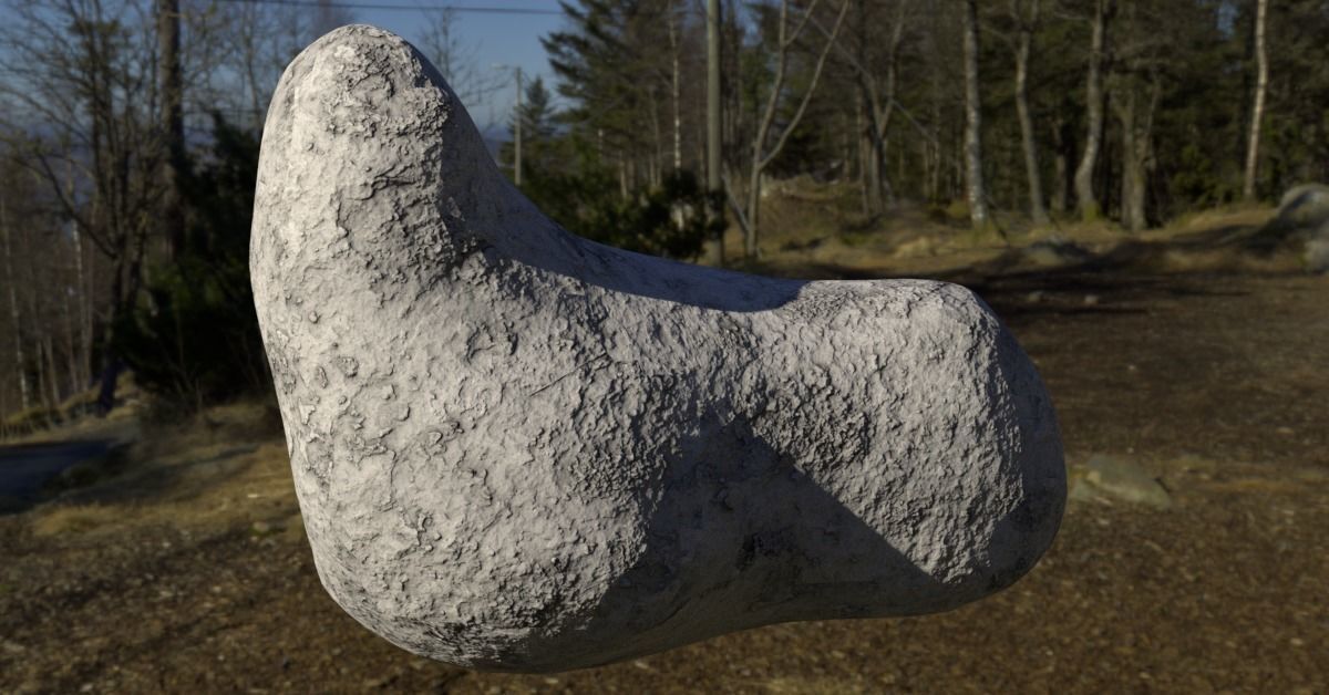 Smooth Rock Pack 1 Low-poly 3D model_14