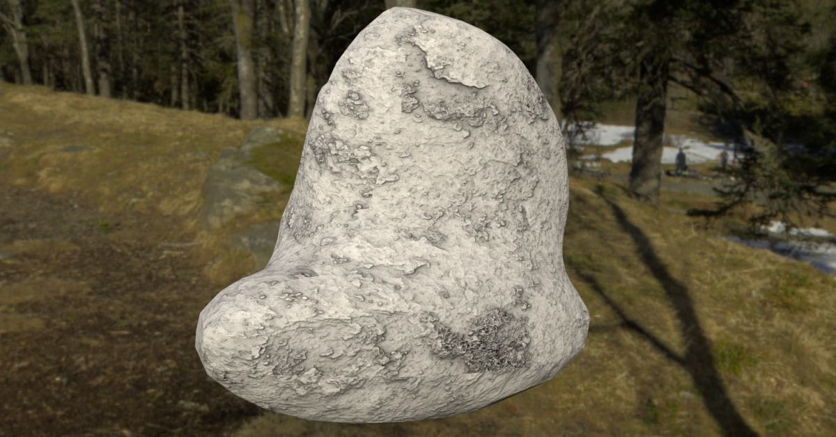 Smooth Rock Pack 1 Low-poly 3D model_15