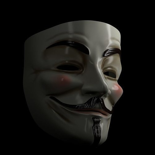 V for Vendetta Mask 3D model