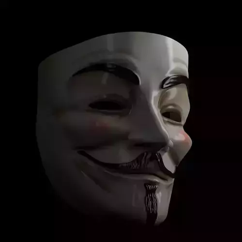 V for Vendetta Mask 3D model
