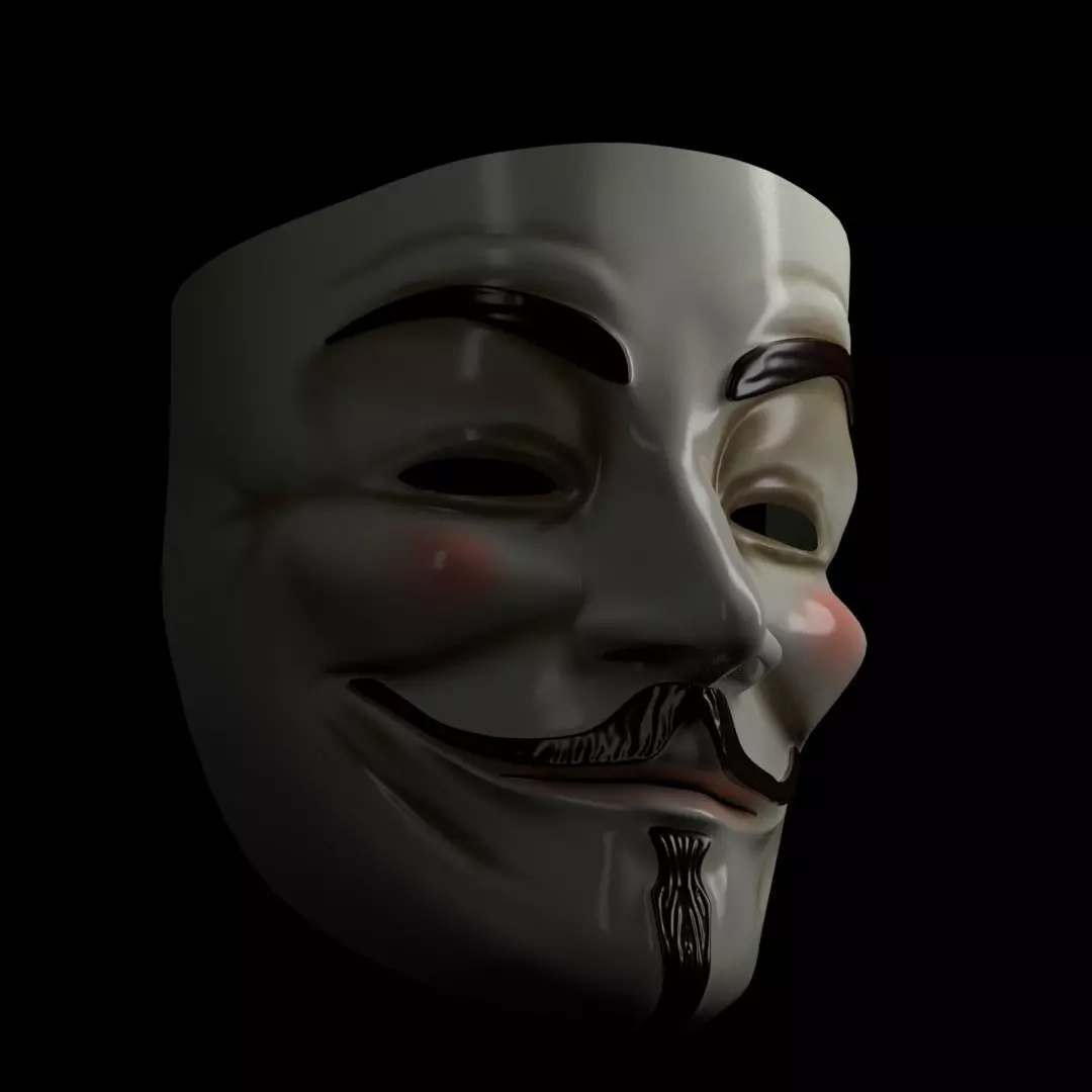 V for Vendetta Mask 3D model_0