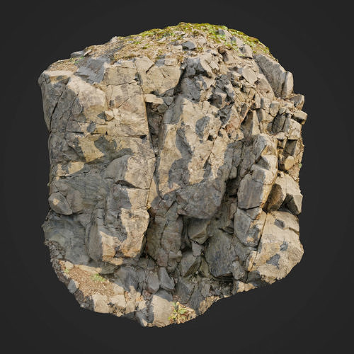 3d scanned cliff face K 3D model