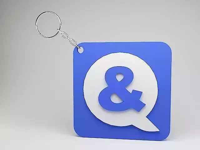 And 3D printable Key chain model 3D print model