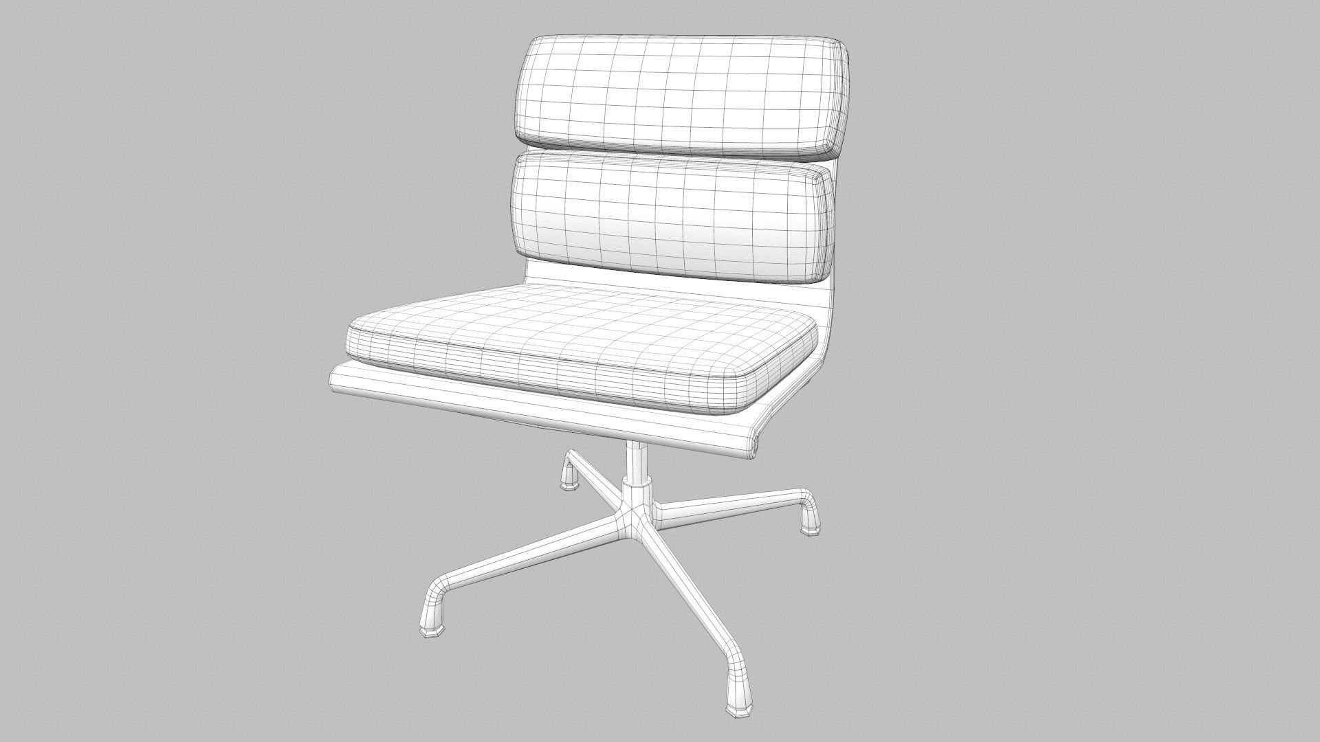 Chair vitra Soft Pad Low-poly 3D model_4