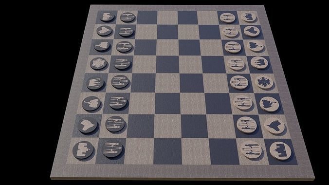 Chess Set - Game Asset Low-poly 3D model