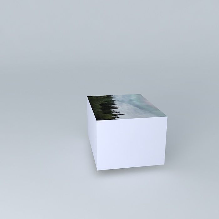 Forest cube with tree Free 3D model_2