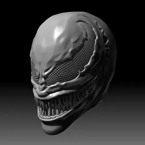 Venom Mask With Closed Mouth 3D Printable Model 3D print model