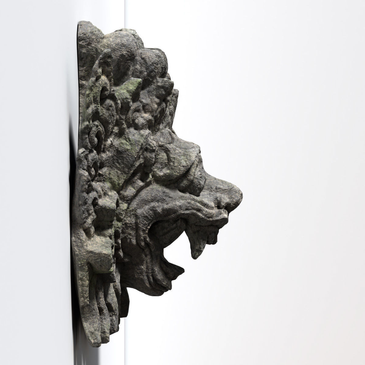 Stone Barong Temple Guardian Low-poly 3D model_3