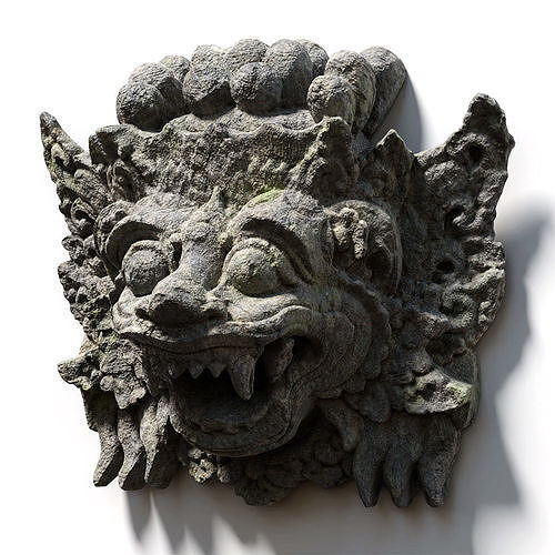 Stone Barong Temple Guardian Low-poly 3D model
