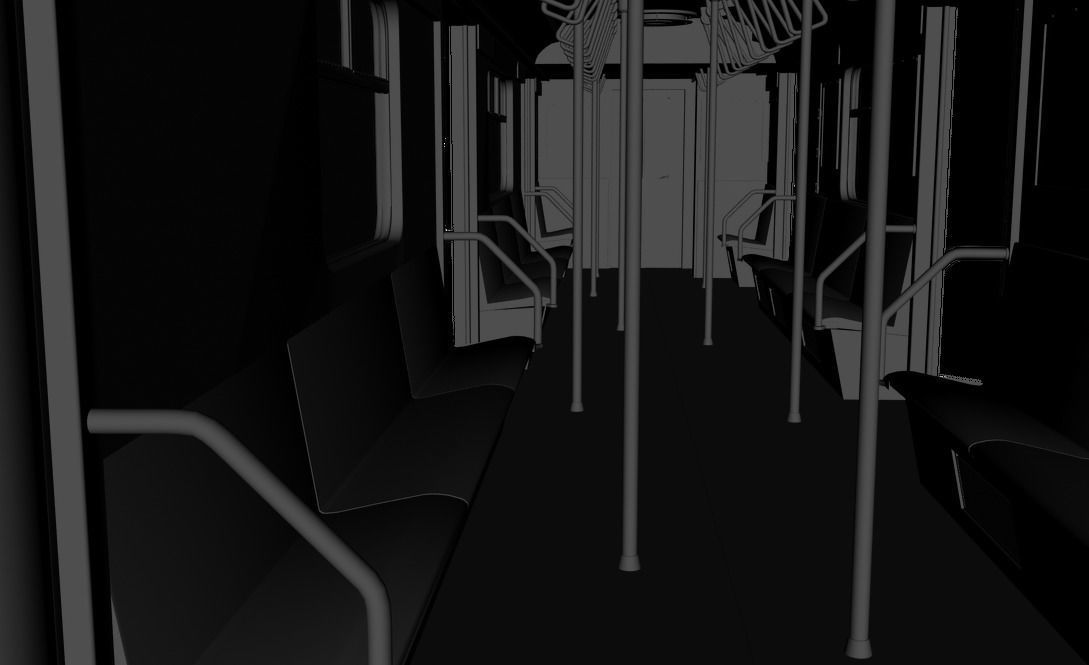 Subway Train Car R36 3D model_8