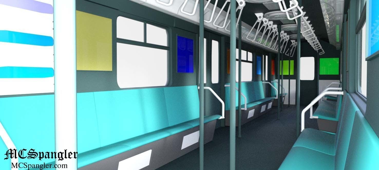 Subway Train Car R36 3D model_4